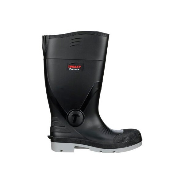 Tingley Tingley Pulsar Knee Boot, Plain Toe Chevron Plus, Outsole, 15"H, Blk/Gray, Size 3 43151.03 - main